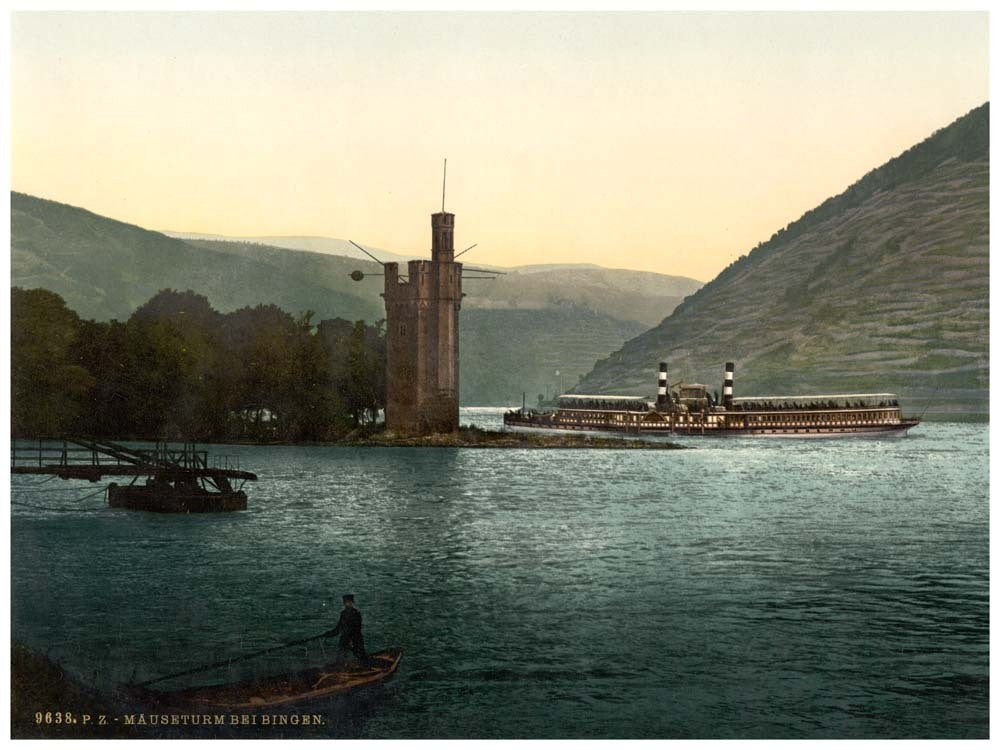 The Mouse Tower, Bingen, the Rhine, Germany 0400-3983