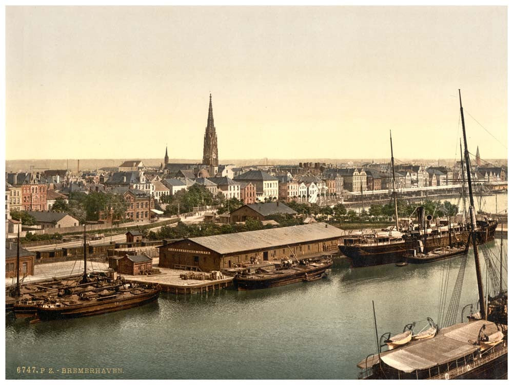 Town from the Lighthouse, Bremerhafen, Hannover, Germany 0400-4201