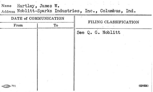 Hartley, James W.