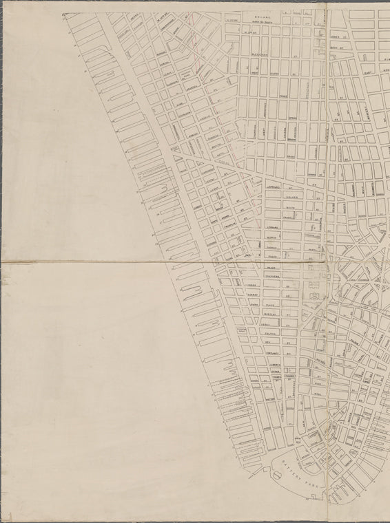 Borough of Manhattan, 300 foot scale map