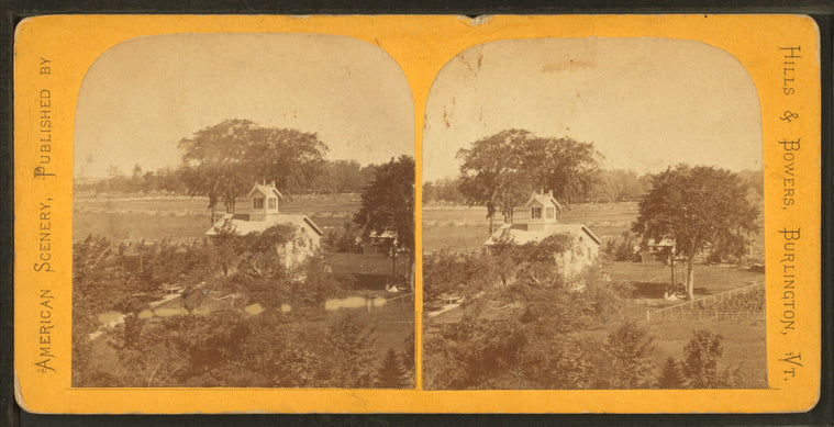 Bird's-eye view [of] Alburgh hotel.