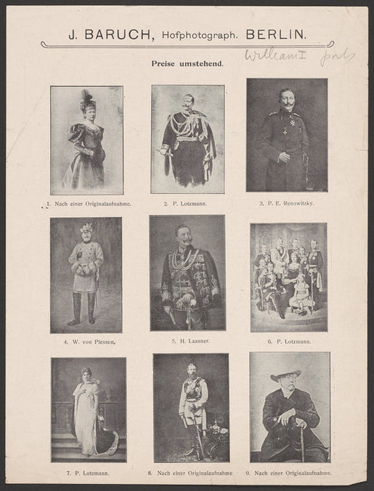 1. Nach einer Originalausnahme. 2. P. Lotzmann. 3. P.E. Renowitzky. 4. W. von Piessen. 5. H. Laasner. 6. P. Lotzmann. 7. P. Lotzmann. 8. Nach einer Originalausnahme. 9. Nach einer Originalausnahme.