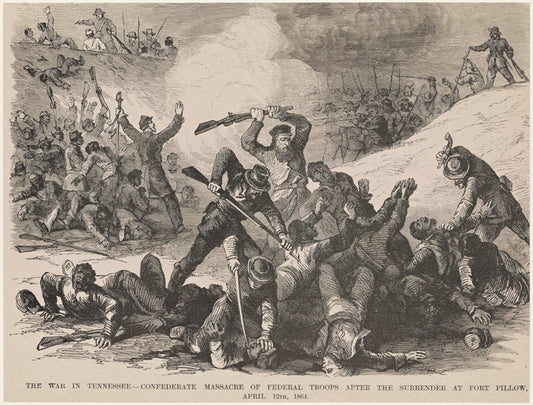 The war in Tennessee : Confederate massacre of Federal troops after the surrender at Fort Pillow, April 12th, 1864