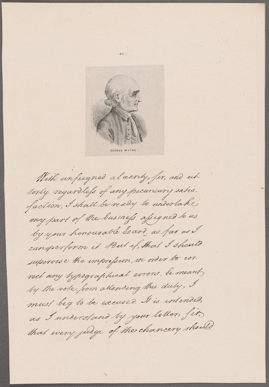 Wythe, George. Williamsburgh. To Gov. Harrison