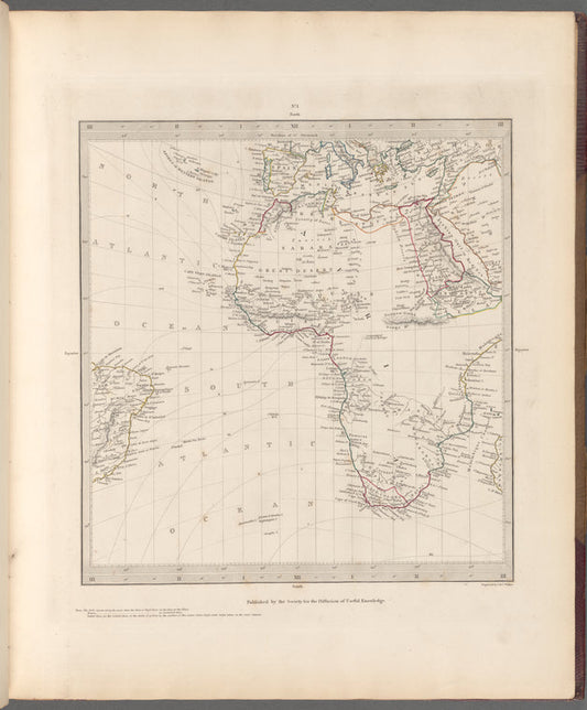 World on gnomonic projection No. 1: Africa and South Europe