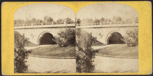 Central Park, arch over footpath east of the lake.