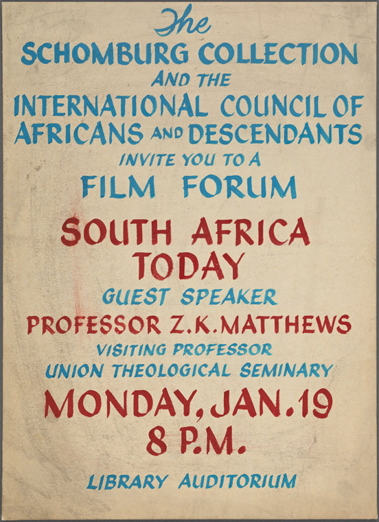 Film Forum: South Africa Today