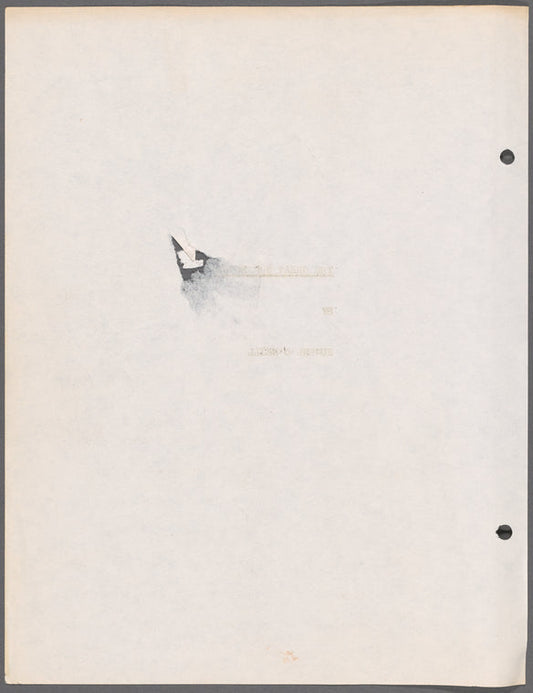 Typescript with cue annotations and inserts including sound cue list and set photograph