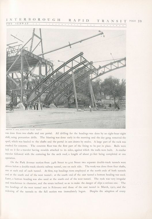 Erection of arch, Manhattan valley viaduct.