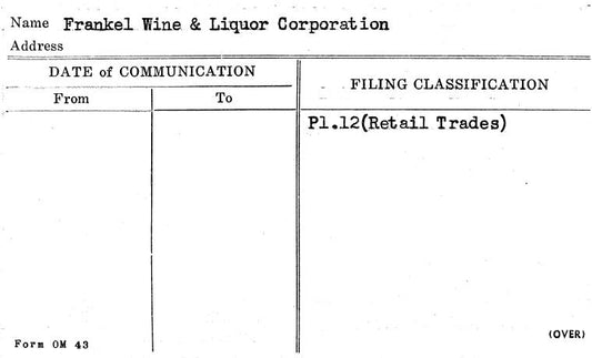 Frankel Wine & Liquor Corporation