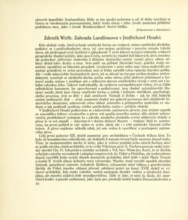 Zahrada Landfrasova v Jindřichově Hradci
