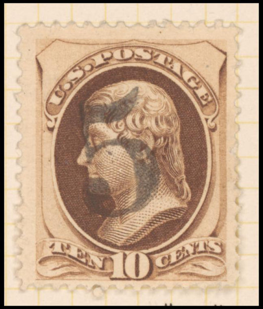 10c brown Jefferson single
