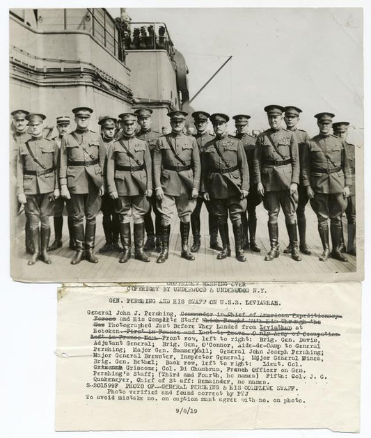 Gen. Pershing and his staff on U.S.S. Leviathan