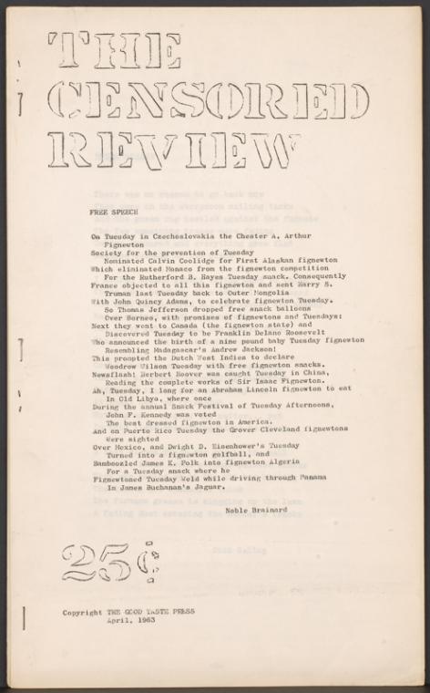 "Free Speech" poem by Noble Brainard
