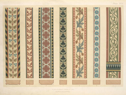 Decorations for the timbers of roofs and ceilings.