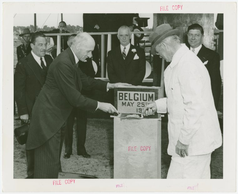 Belgium Participation - Laying cornerstone