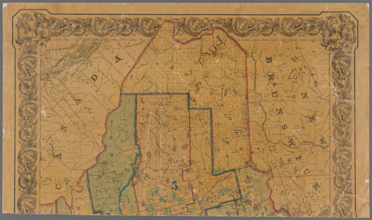 Colton's railroad & township map of the state of Maine: with portions of New Hampshire, New Brunswick & Canada