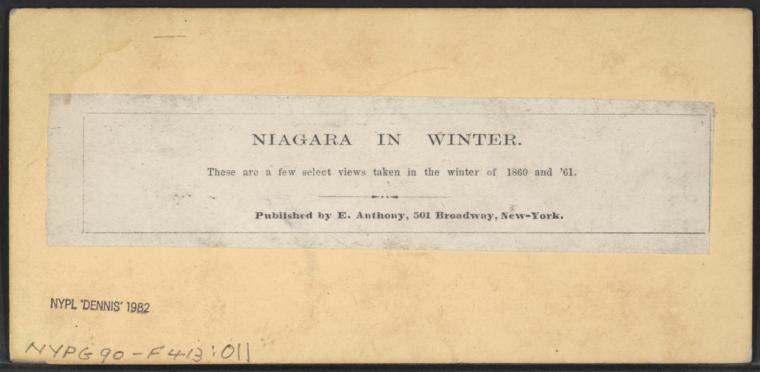 View of Niagara in Winter.