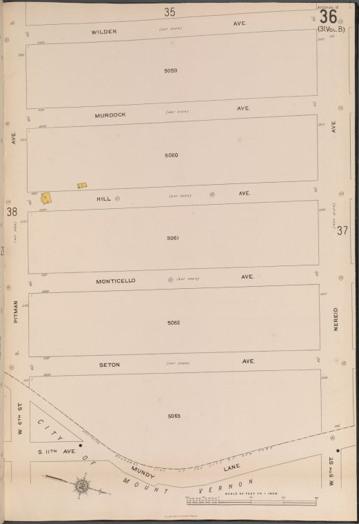 Bronx, V. 18, Plate No. 36 [Map bounded by Wilder Ave., Nereid Ave., Pitman Ave.]