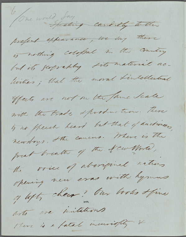 "To The Public." Holograph MS, unsigned, undated