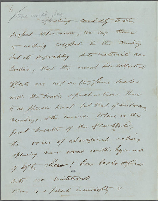 "To The Public." Holograph MS, unsigned, undated