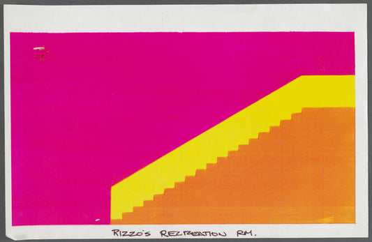 Grease: Set design sketches, with minor annotations by Willa Kim