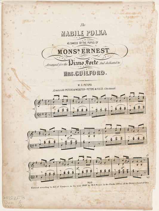 Ballroom polkas by various authors as danced by the pupils of Monsr. Ernest and other distinguished & fashionable circles