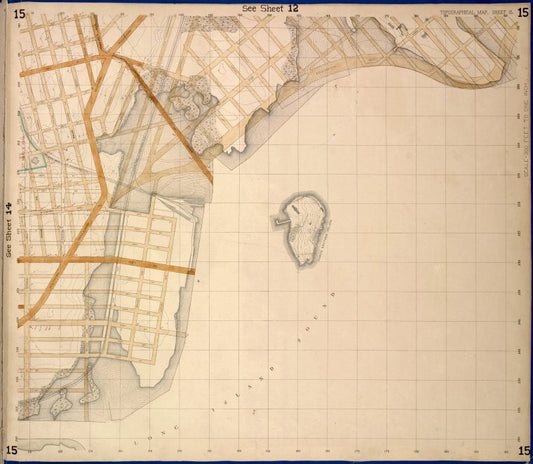Bronx, Topographical Map Sheet 15; [Map bounded by 151 St., Southern Blvd., 149th St., Whitlock Ave., Wetmore Ave.; Including Edgewater Road, Cypress Ave., Powers Ave., Robbins Ave.]