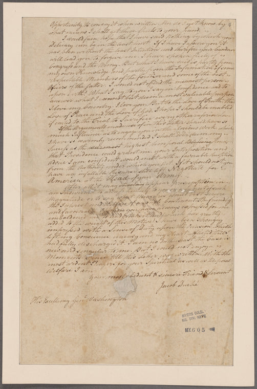 Duché, Jacob. Philadelphia. To George Washington