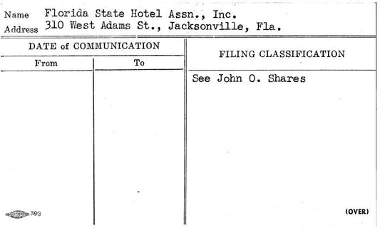 Florida State Hotel Assn., Inc.