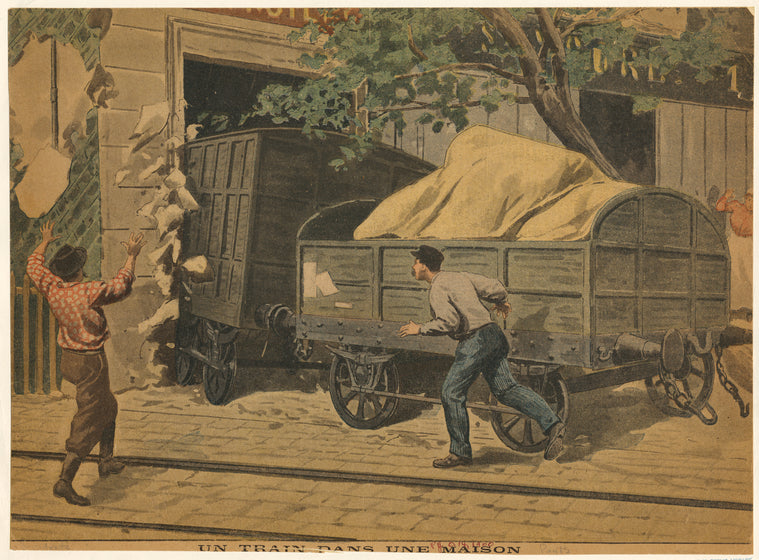Un train dans une maison