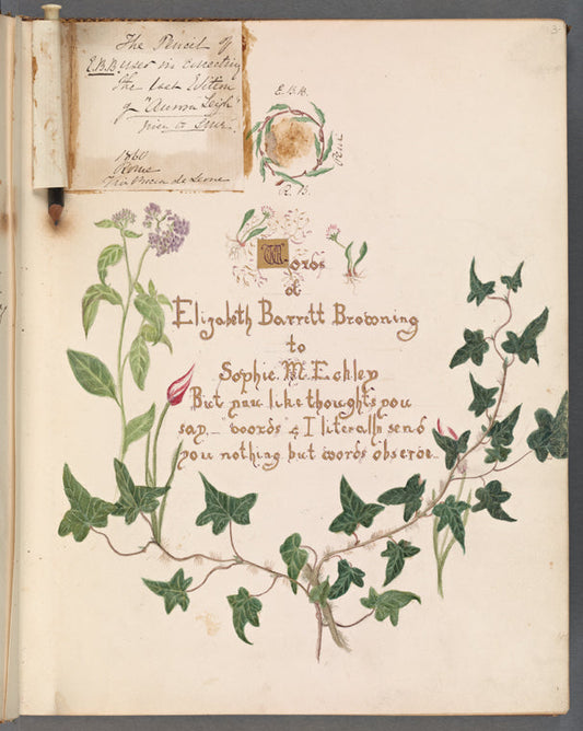 Words of Elizabeth Barrett Browning to Sophie M. Eckley