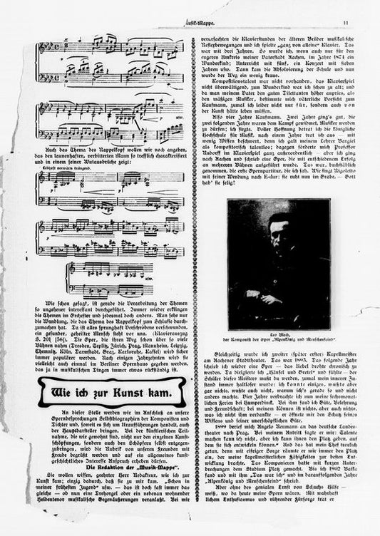 Musik-Mappe: eine Zeitschrift mit Noten-Beilagen