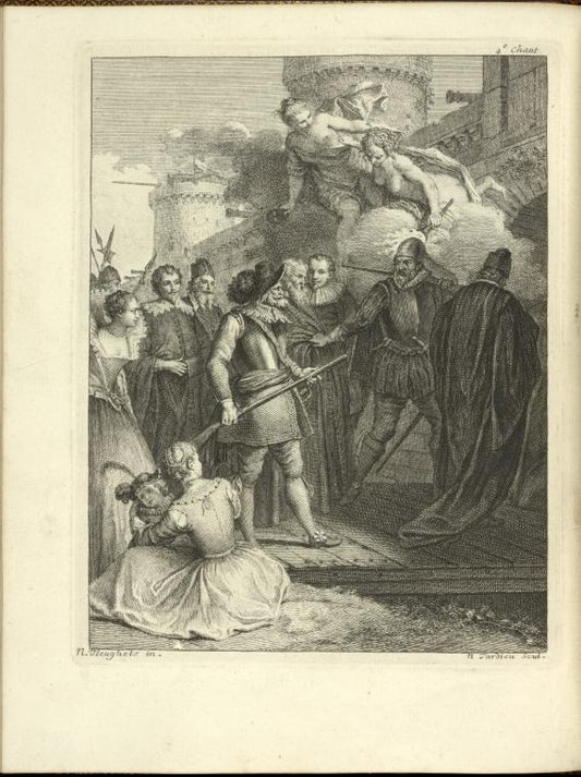 Chant 4. La Discorde repoussant la Fortune et consolant Mayenne aux portes de Paris