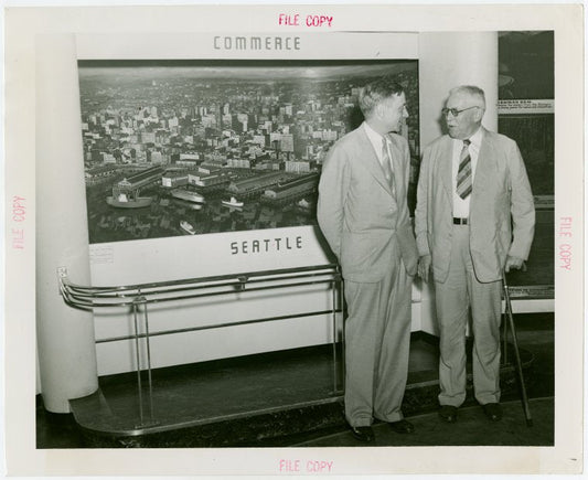 Washington (State) Participation - William O. Douglas (Supreme Court justice) and Stephen B.L. Penrose, president emeritus of Whitman College at exhibit