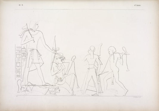 Battaglie e conquiste di Ramses II sopra popoli d'Asia, rappresentate nell'atrio del tempietto di Beit-ualli [Beit el-Wali] in Nubia.