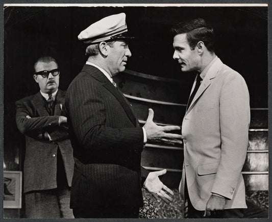 Titos Vandis, Louis Jourdan and unidentified [left] in the stage production One a Clear Day You Can See Forever