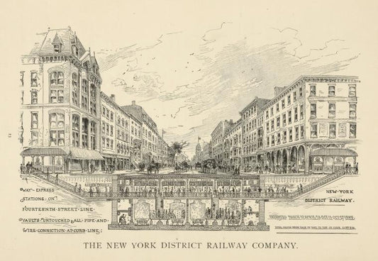 Way-express stations on Fourteenth Street Line: vaults untouched all pipe and wire connection at curb line