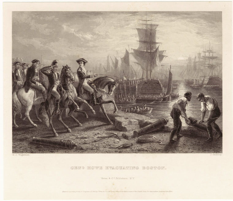 Gen. Howe evacuating Boston
