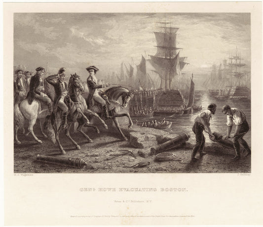 Gen. Howe evacuating Boston