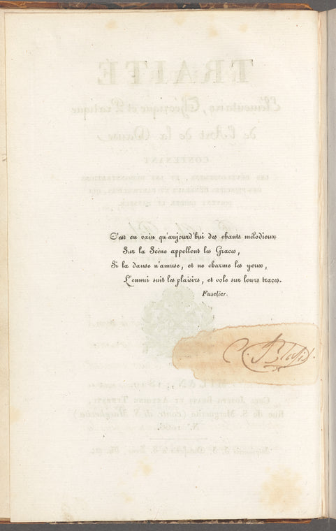 Traité élémentaire, théorique et pratique de l'art de la danse: contenant les développemens, et les démonstrations des principes généraux et particuliers, qui doivent guider le danseur