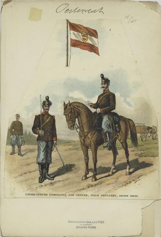 Under-officer (sergeant), and officer, field artillery, review order