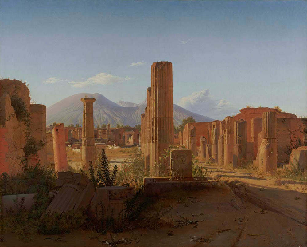 The Forum, Pompeii, with Vesuvius in the Distance Gm-00087601