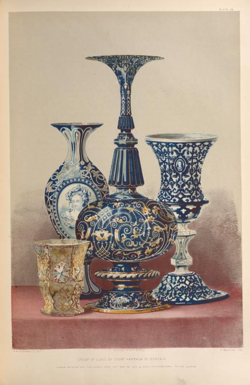 Group of glass, by count Harrach of Bohemia.