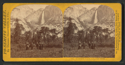 Yo Semite Falls, 2,634 feet high.