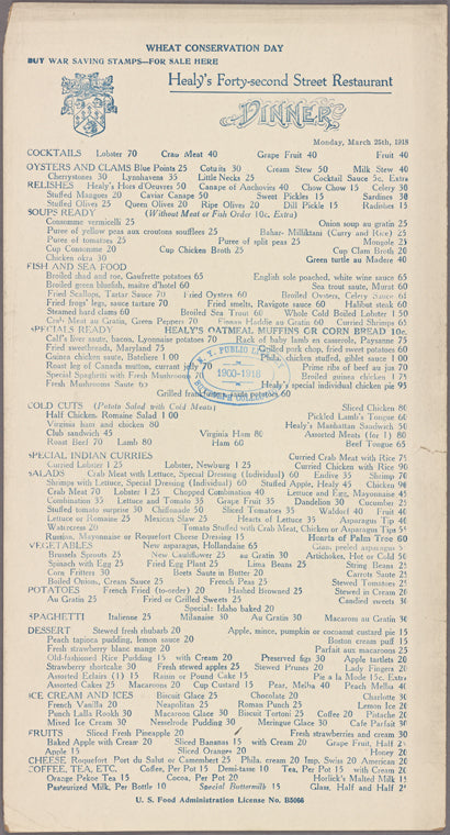 Healy's Forty-second Street restaurant