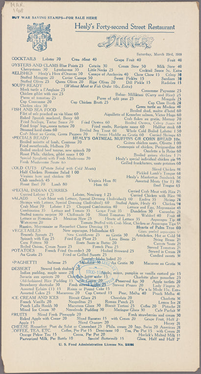 Healy's Forty-second Street restaurant