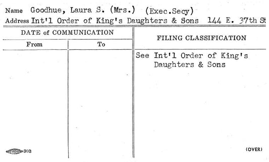 Goodhue, Laura S. (Mrs.) (Exec. Secy)
