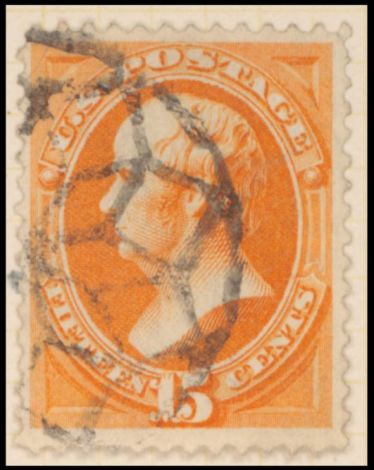 15c yellow orange Webster single