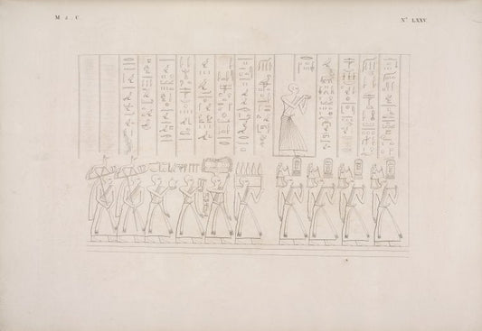 Gran frammento della Processione di Sesostri: quadri tre consecutivi esistenti nel Ramsesseion a Tebe [Thebes].